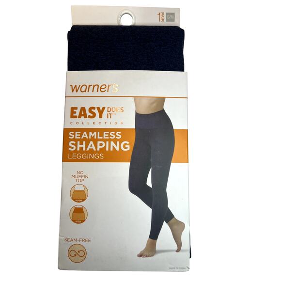 Warner’s Seamless Shaping Leggings Denim Heather S/M No Muffin Top NWT - Picture 1 of 3